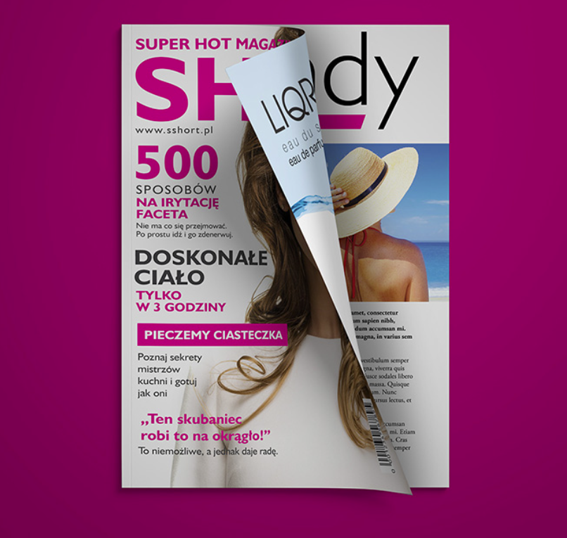 Free glossy magazine mockup