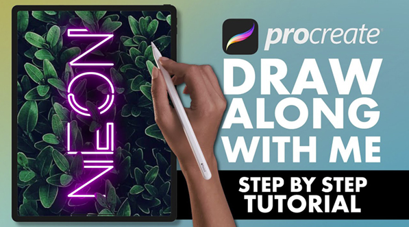 How to Draw a Neon Sign in Procreate Step by Step Tutorial