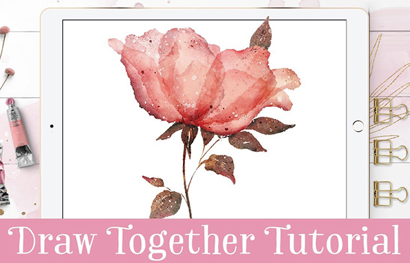 How to Draw a Watercolor Rose