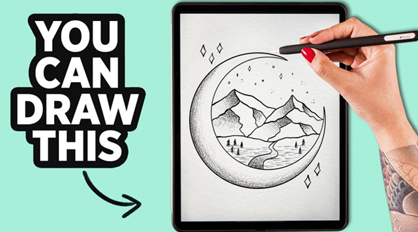 ow to Draw Ink Artwork Landscape in Procreate