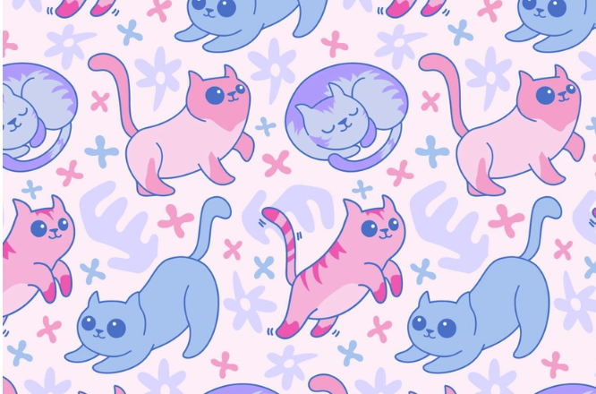 Cute cat pattern