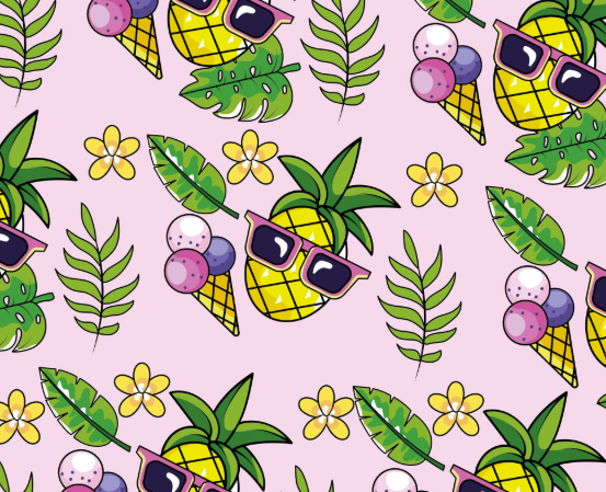 Tropical funny pattern background
