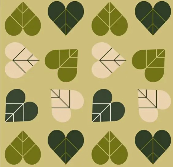 Heart leaf pattern