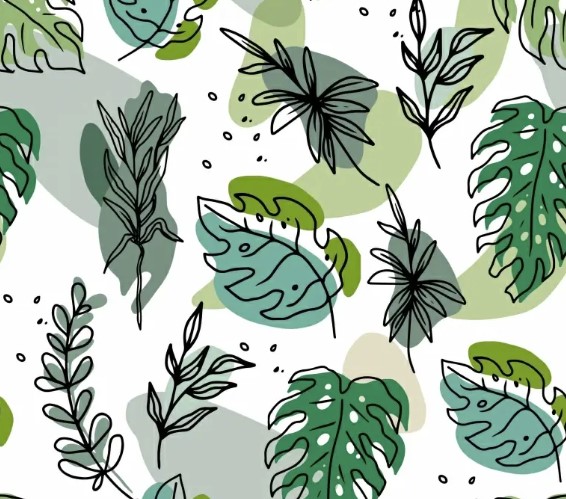 Leaf pattern template