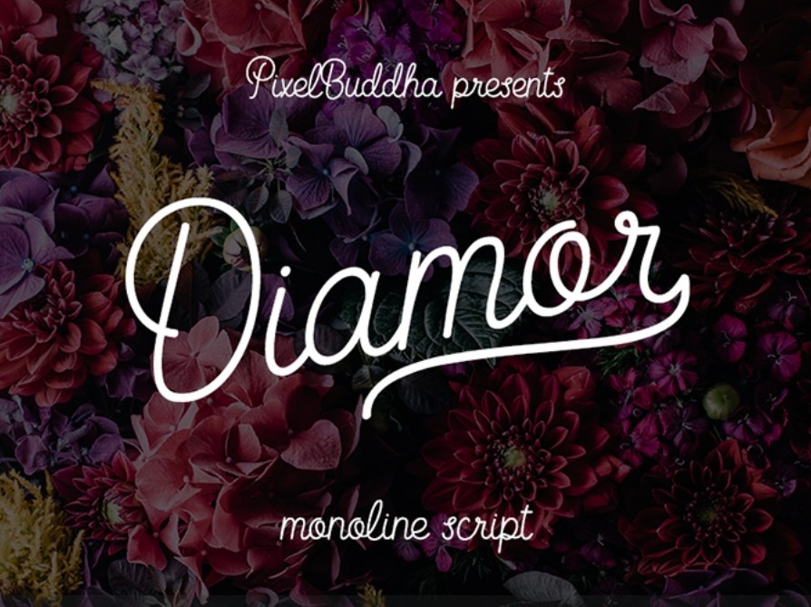 Diamor Script Monoline Font
