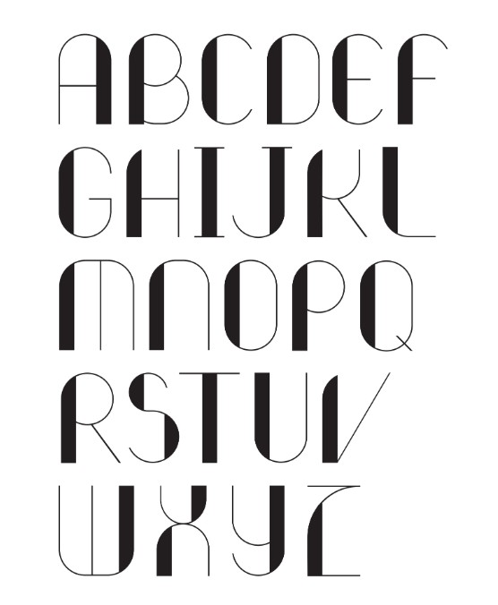 Rounder Typeface Vector