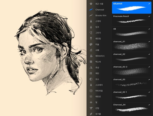 Free Charcoal Brushes for Procreate