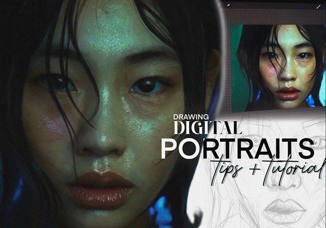 Drawing Digital Portraits on Procreate - Tips + Tutorial by Byron Dix