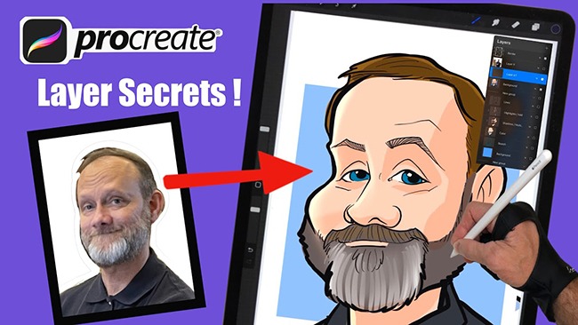 How To Draw Live Procreate Digital Caricatures: With Layer Groups