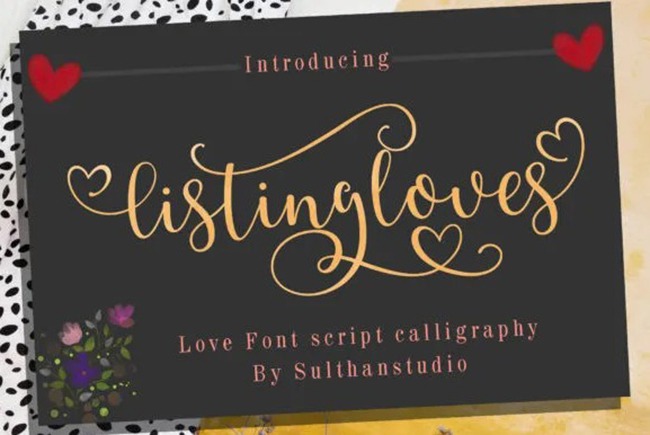 Listing Loves Font