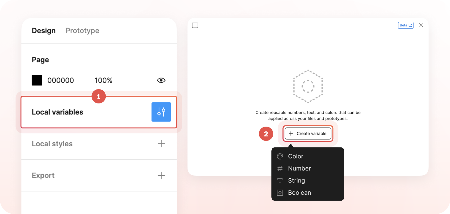 How to create variables in Figma