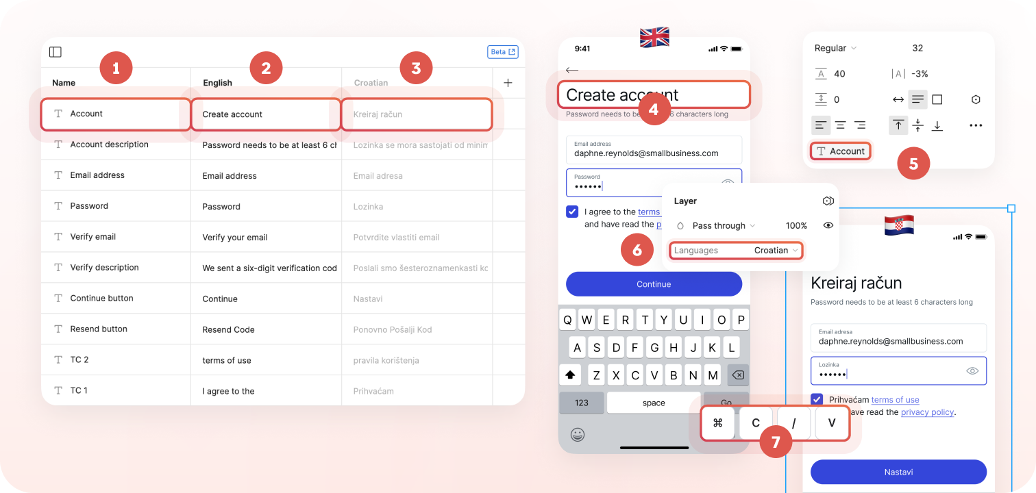 How to create string variables in Figma