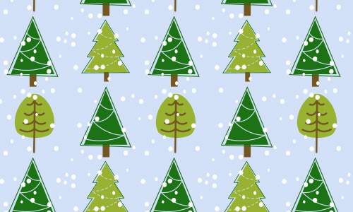 снежный новогодний узор