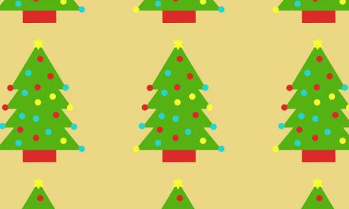 красочные узоры елки