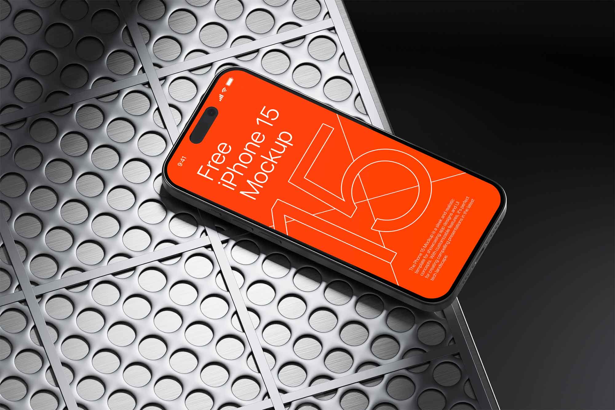 Industrial iPhone 15 Pro Mockup