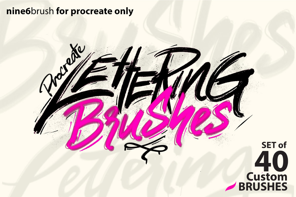 Free Nine6brush Procreate Lettering