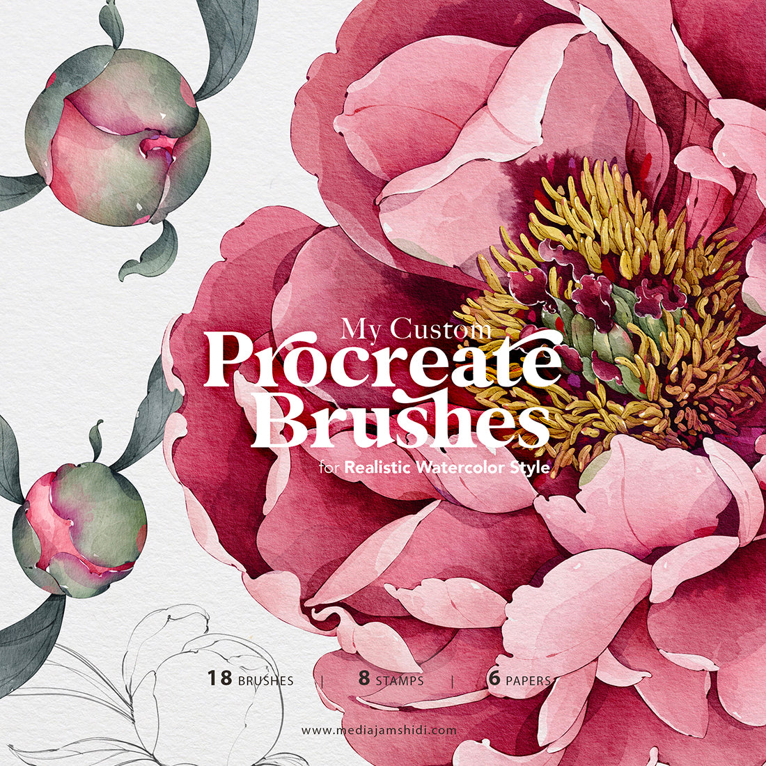 My Custom Watercolor Brushes for Procreate