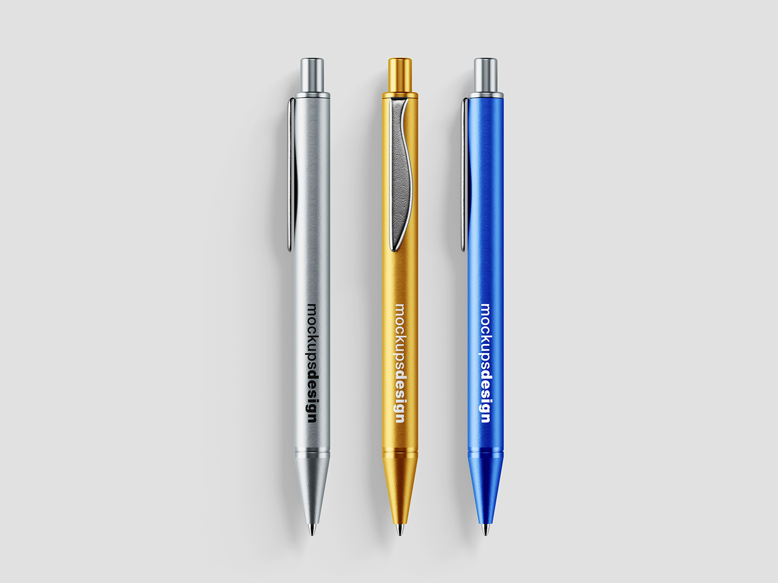Free Retractable Ballpoint Pen Mockup