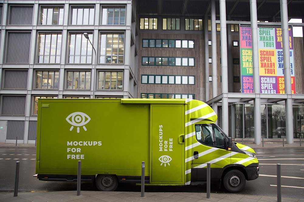 Free Van Vehicle Mockup