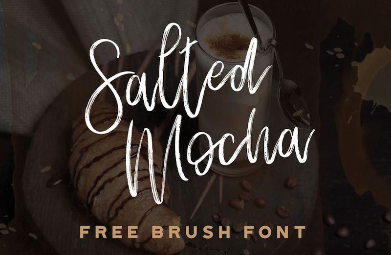 Salted Mocha Brush Font