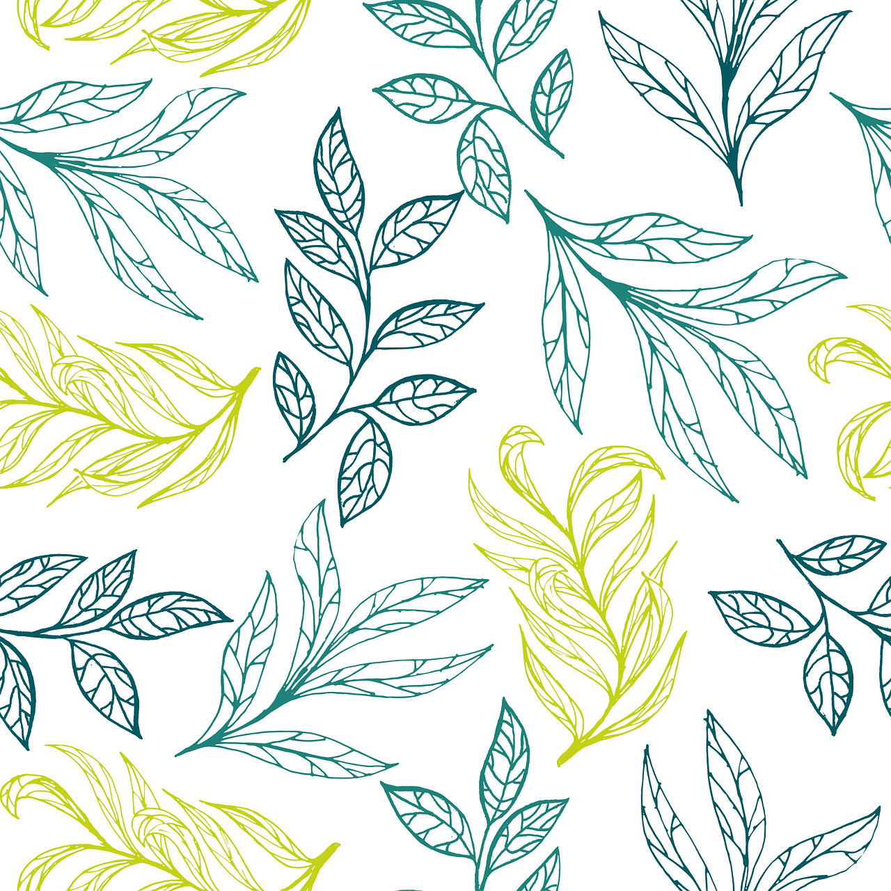 Free leaves foliage pattern vector