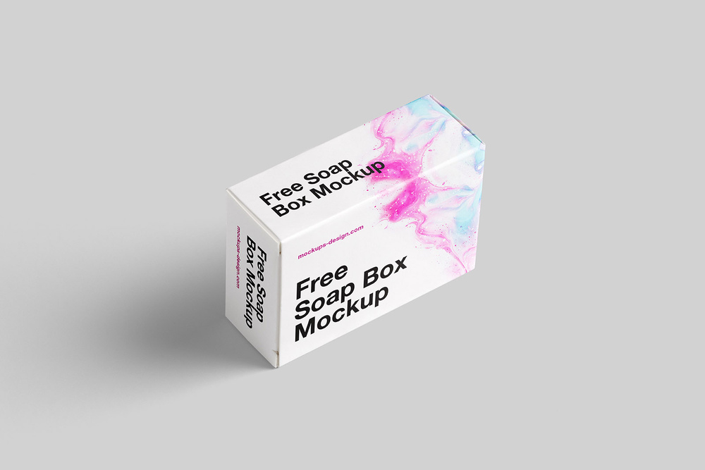 Isolated soap box mockup free