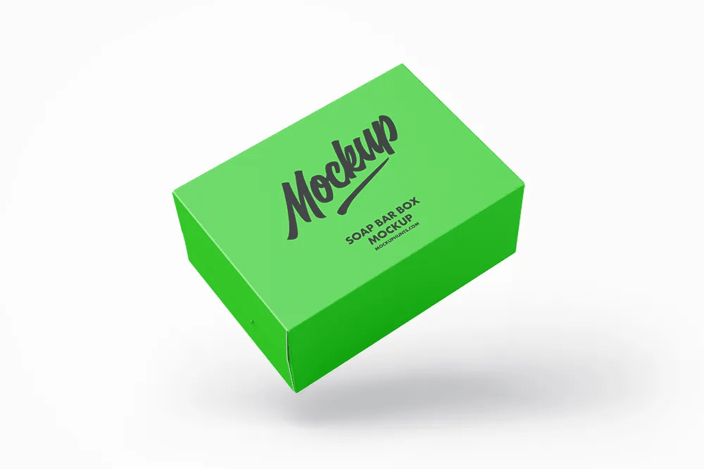 A soap bar box mockup