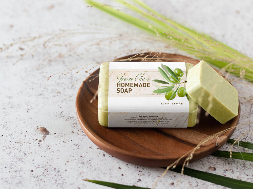 A free homemade soap mockup template