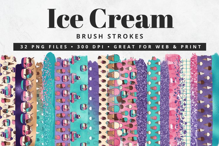 Ice Cream Brush Strokes example image 1